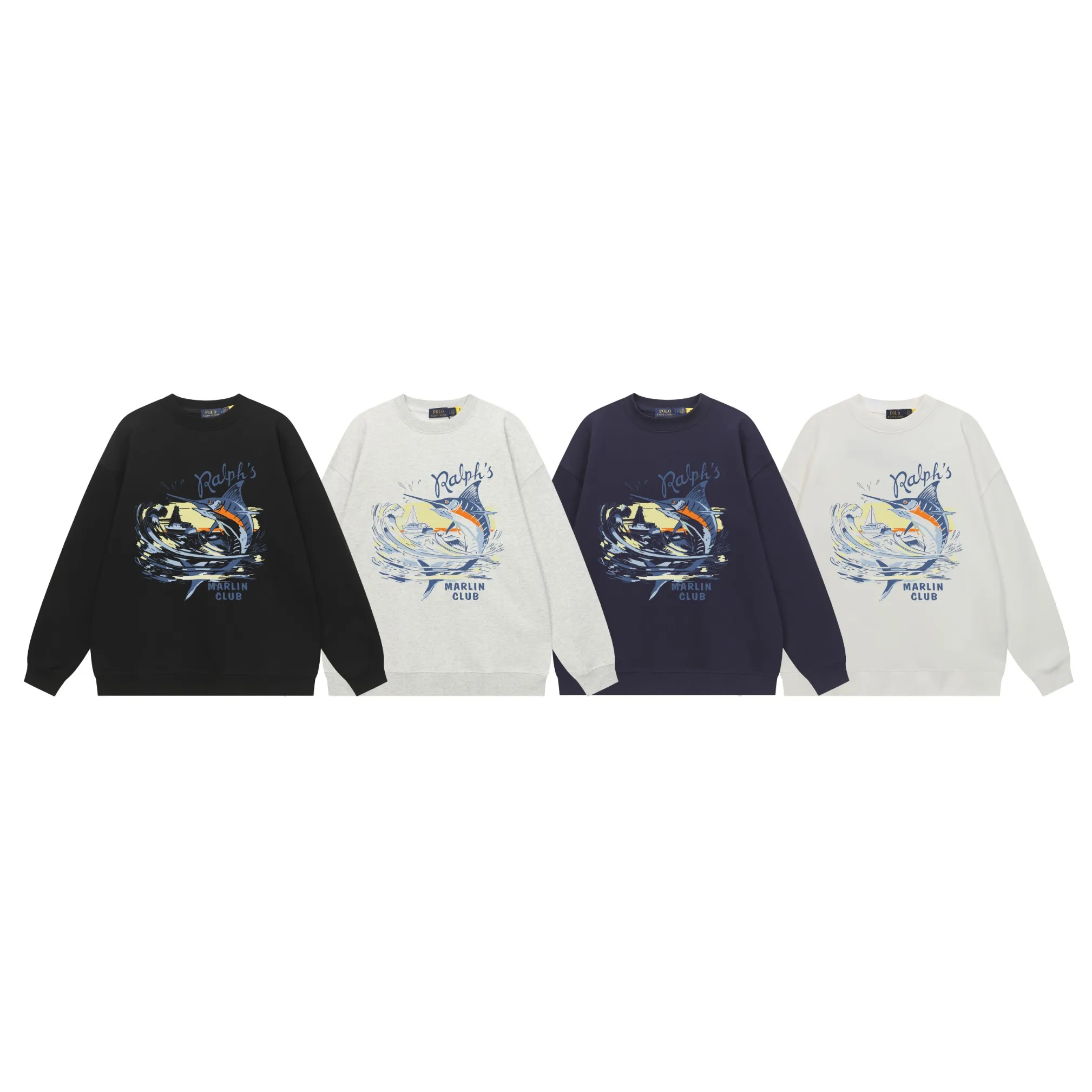 P200 Long-term stock] RalphLauren/Ralph Lauren 2025 autumn and winter new bear letter print 420g heavy large terry sweatshirt Ralph Lauren's age-reducing item, the coat fabric is made of 85% cotton ➕15% polyester, which not only retains the softness, comfort and breathability of cotton, but also adds the wear resistance and wrinkle resistance of polyester fiber, making the clothes more durable and easy to care for. Even in slightly cooler weather, you won't feel stuffy when wearing it. This kind of fabric has a natural crisp feel and is not easy to pill or deform. The bear on the chest is printed with English letters. It is full of color, full of three-dimensionality, and lifelike, adding a bit of liveliness and interest to the whole sweatshirt. There is no pressure to dress, regardless of age or gender. Complete accessories! Color: black, white, navy blue, light floral gray Size: M-L-XL-XXL